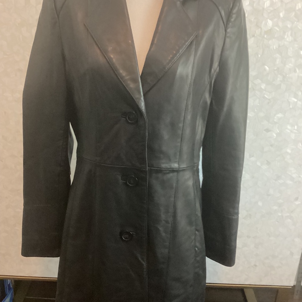 Ann Klein Leather Coat